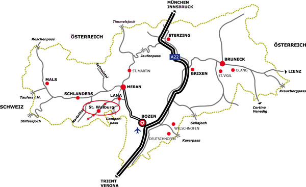 Anfahrt ins Ultental